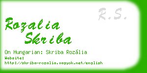rozalia skriba business card